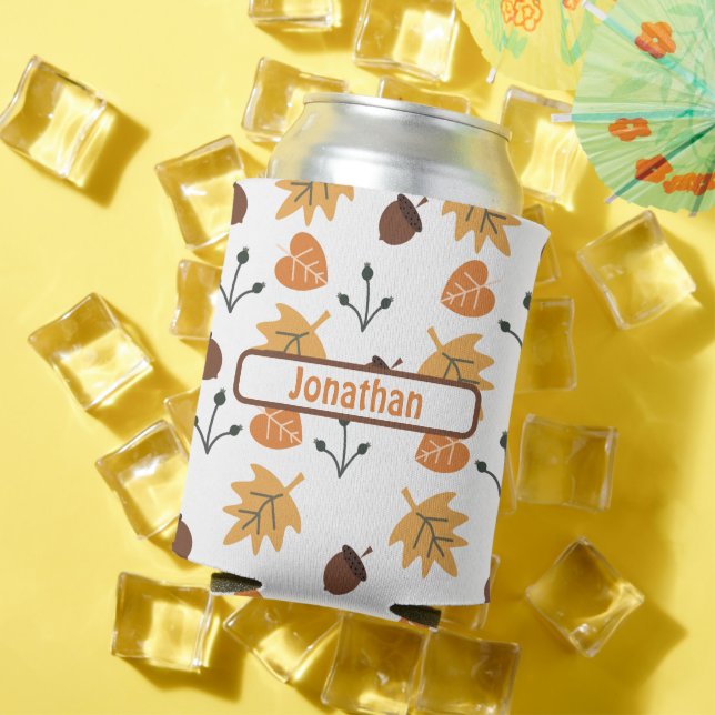 Personalized Autumn  Can Cooler (In Situ Summer)