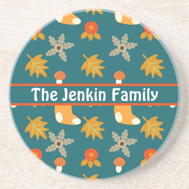 Personalized Autumn Coaster (Front)