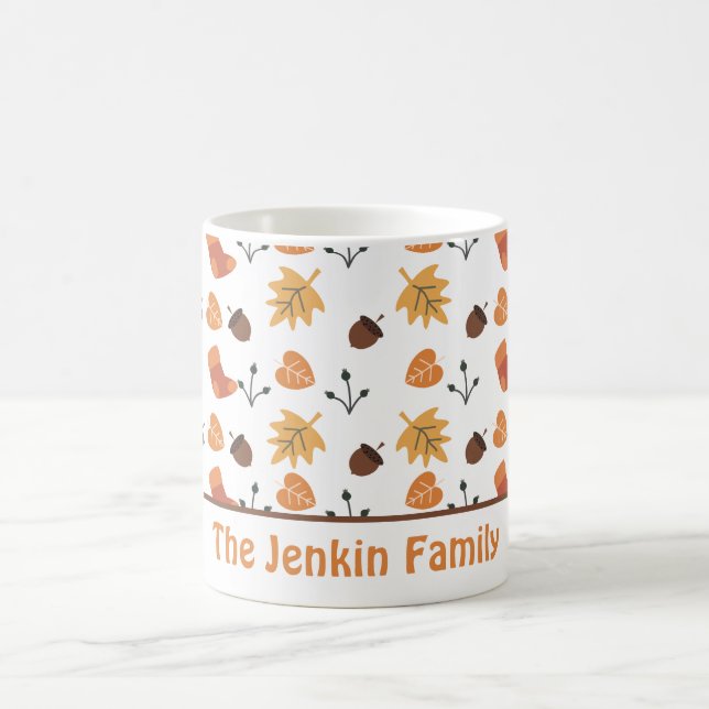 Personalized Autumn Coffee Mug (Center)