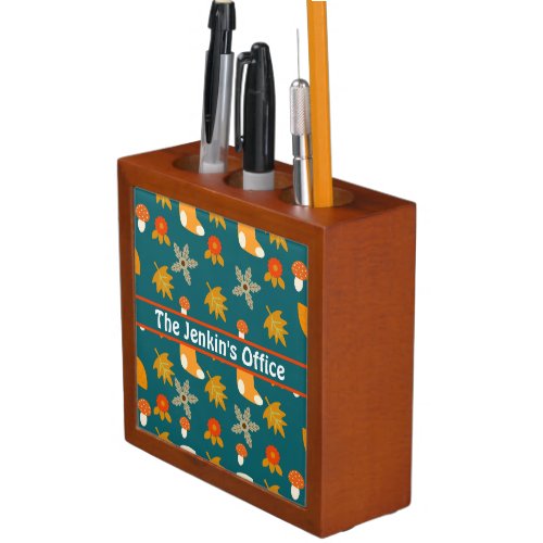 Personalized Autumn Desk Organizer