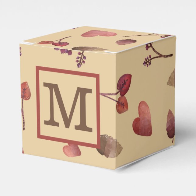 Personalized Autumn Favor Box (Front Side)