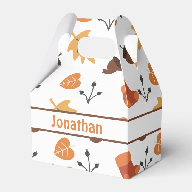Personalized Autumn Favor Box (Front Side)