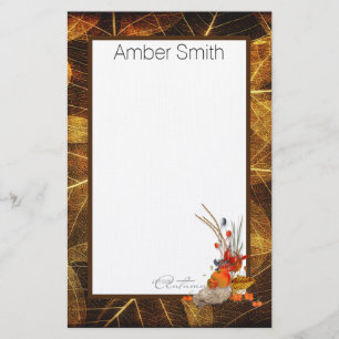 Personalized Autumn Harvest Stationery
