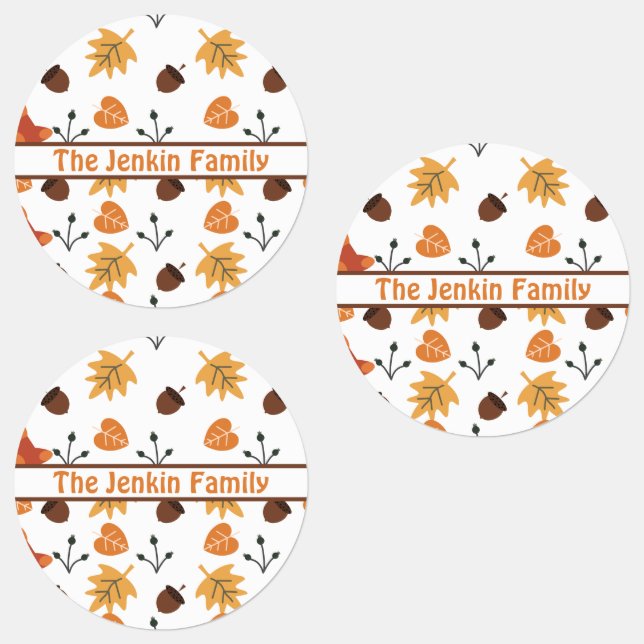 Personalized Autumn Labels (Group)