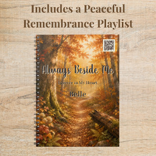 Personalized Autumn Path Rainbow Bridge QR Code Notebook