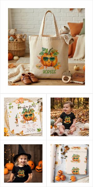Personalized Autumn Pumpkin Kids Collection