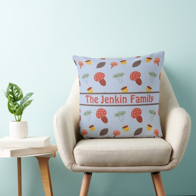 Personalized Autumn Throw Pillow (Chair)