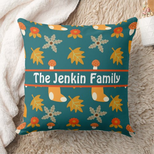 Personalized Autumn Throw Pillow