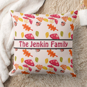 Personalized Autumn Throw Pillow