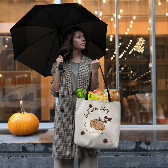 Personalized Autumn Vibes Tote Bag (Creator Uploaded)