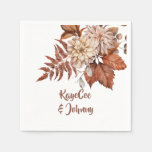 Personalized Autumn Wedding Party Paper Napkins at Zazzle