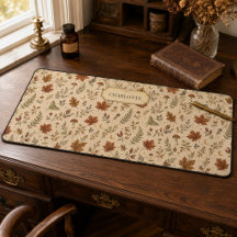 Personalized Autumn Witchy Botanical Desk Mat