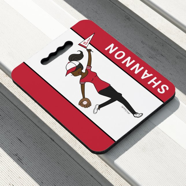 Personalized Avatar #1 Baseball Fan Seat Cushion (In Situ)