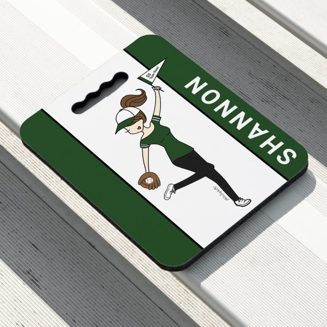 Personalized Avatar #1 Baseball Fan Seat Cushion (In Situ)