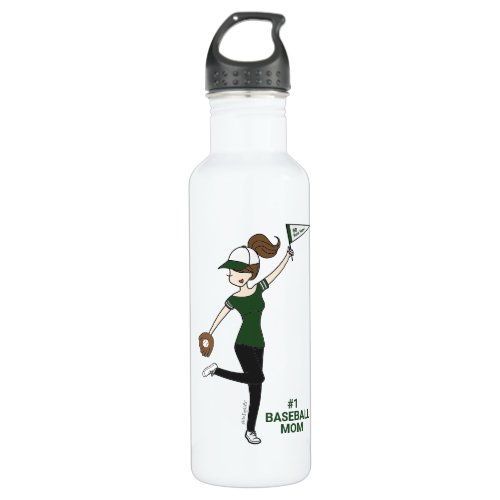 Personalized Avatar 1 Baseball Fan Stainless Steel Water Bottle