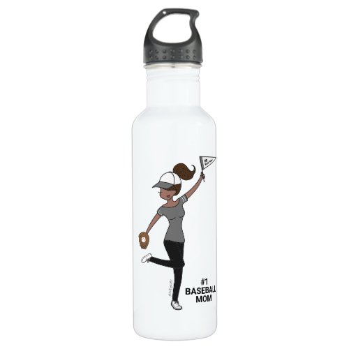 Personalized Avatar 1 Baseball Fan Stainless Steel Water Bottle