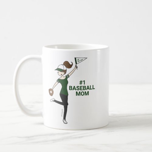 Personalized Avatar 1 Baseball Mom Coffee Mug