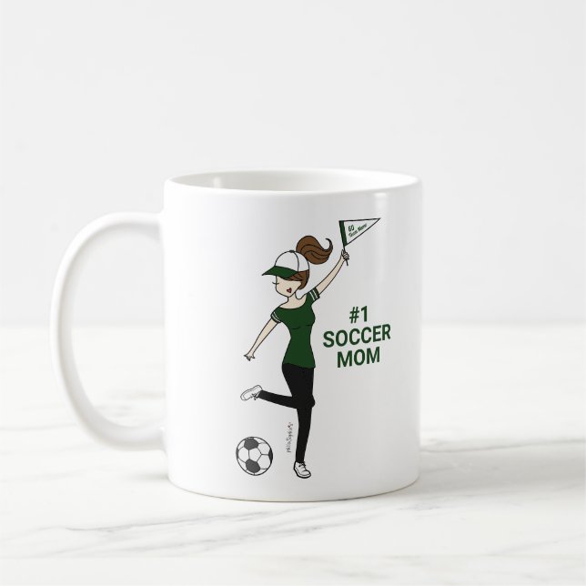 Personalized Avatar #1 Soccer Fan Coffee Mug (Left)