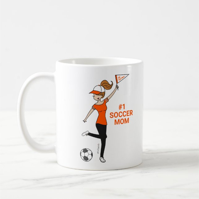 Personalized Avatar #1 Soccer Fan Coffee Mug (Left)