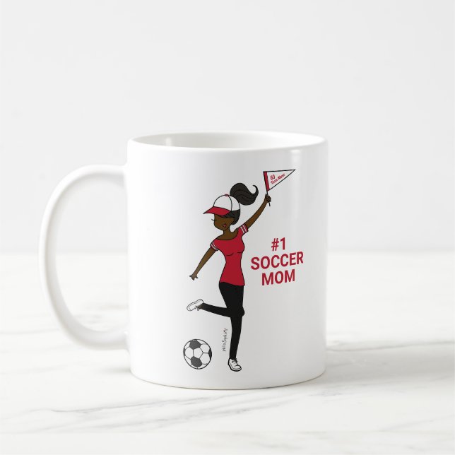 Personalized Avatar #1 Soccer Fan Coffee Mug (Left)