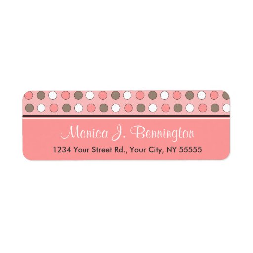 Personalized Avery Pink Polka Dot Address Labels | Zazzle