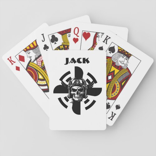 Personalized Aviation Airplane AircraftPilot Playing Cards
