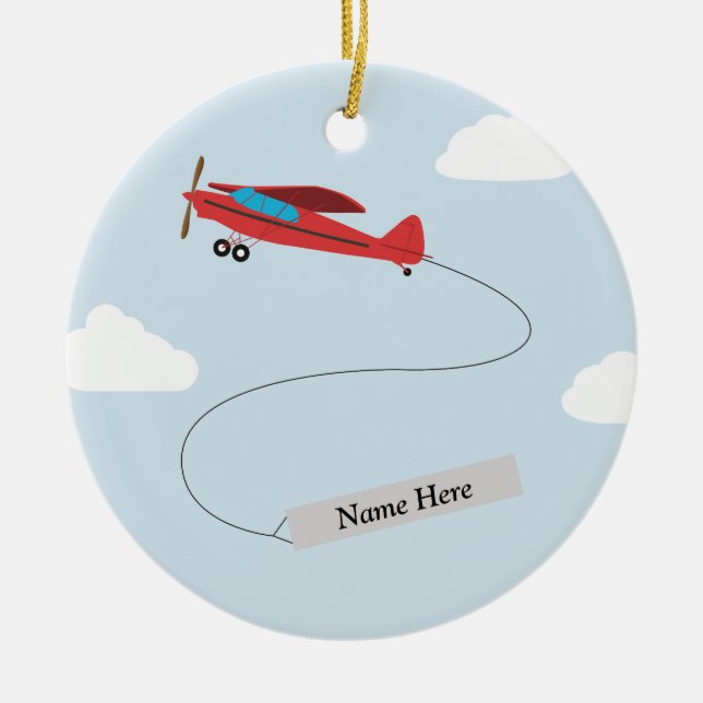 Personalized Aviation Ornament (Front)