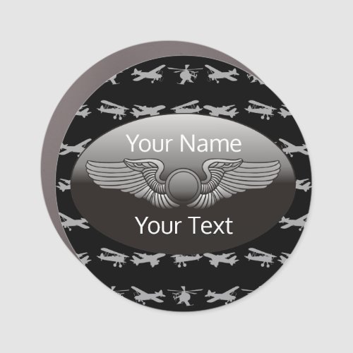 Personalized Aviation Wings Aircraft Car Magnet