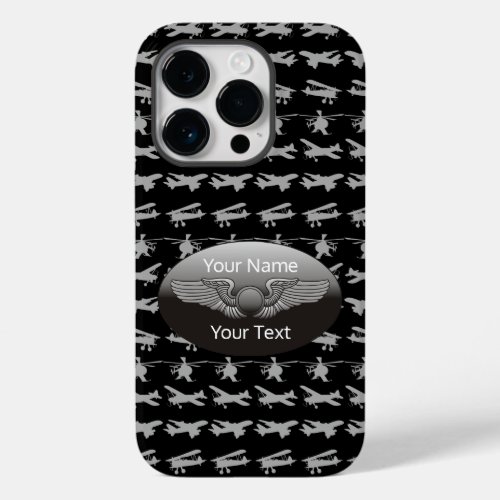 Personalized Aviation Wings Aircraft Case_Mate iPhone 14 Pro Case