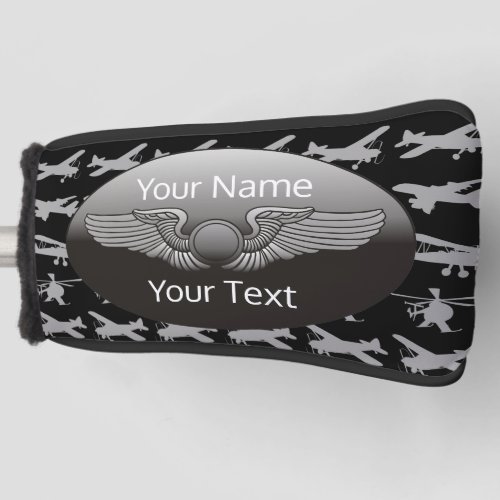 Personalized Aviation Wings Aircraft Golf Head Cover