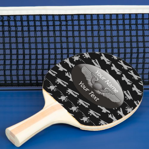 Personalized Aviation Wings Aircraft Ping Pong Paddle