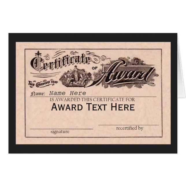 Personalized Award Cards (Front Horizontal)