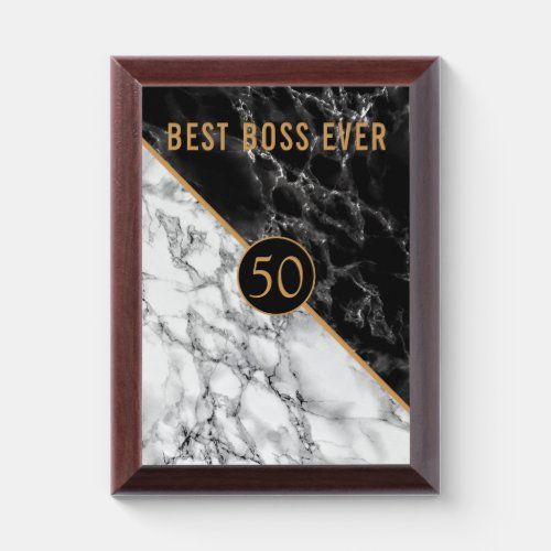 Personalized Award Plaque with Text Best Boss Ever