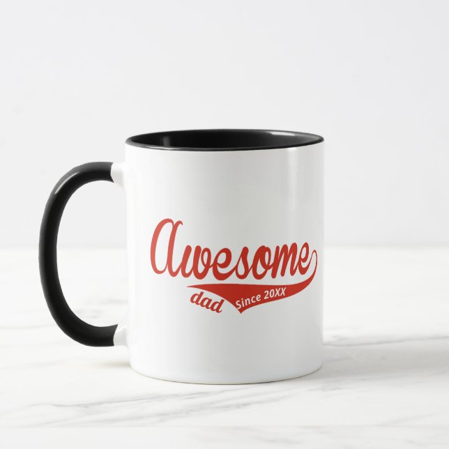 Personalized Awesome Dad Custom Fathers Day Mug (Left)
