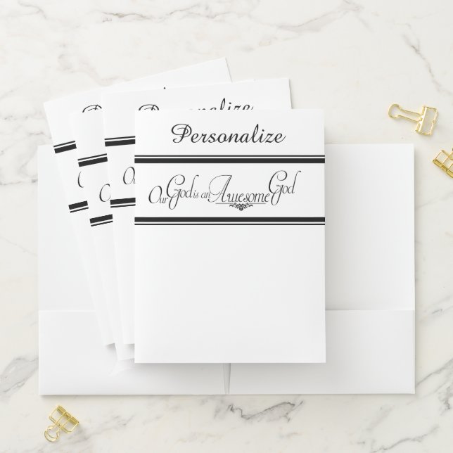 Personalized Awesome God Pocket Folder (In Situ)