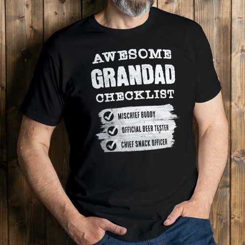 Personalized Awesome Grandad Funny T_Shirt