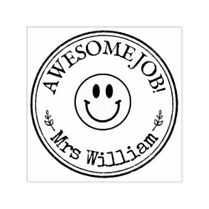 Personalized Awesome Job Teacher Self-inking Stamp