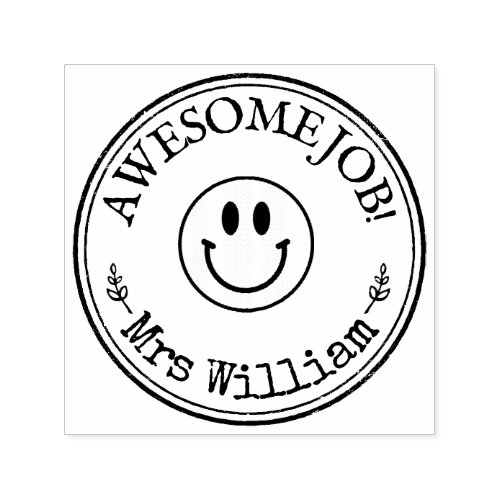 Personalized Awesome Job Teacher Self_inking Stamp