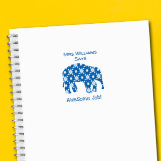 Personalized Awesome Job Teacher Stamp Elephant