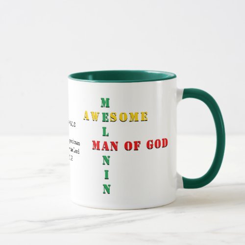 Personalized Awesome Melanin MAN OF GOD Mug
