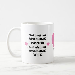 Personalized AWESOME PASTOR AWESOME WIFE Coffee Mug