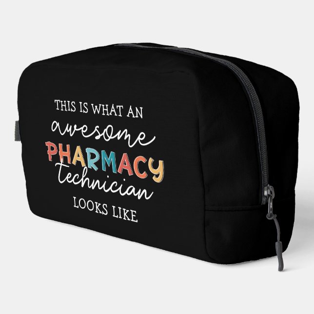 Personalized Awesome Pharmacy Technician Dopp Kit (Right Corner)