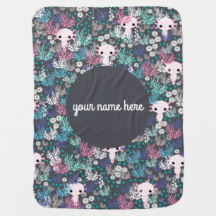 Personalized Axolotl Baby Blanket