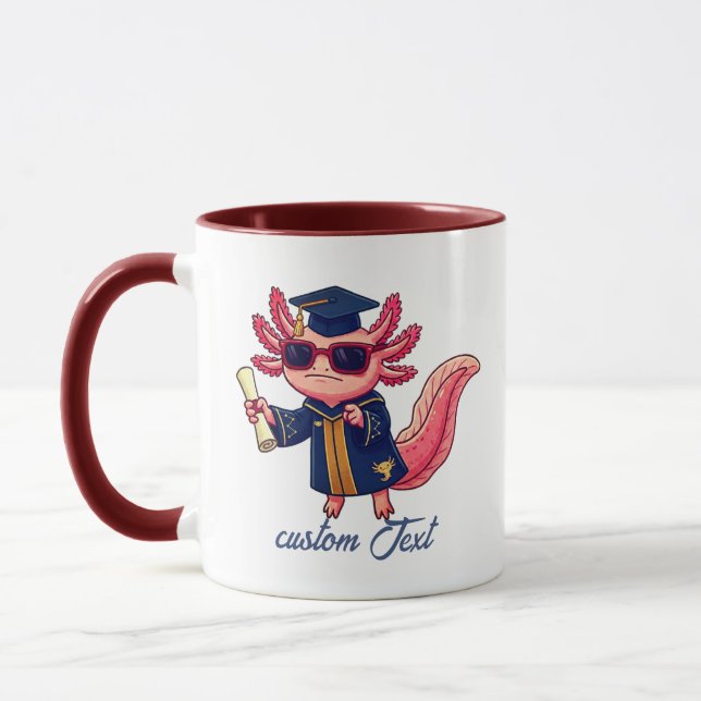 Personalized Axolotl Grad Mug Custom Coffee Gift (Left)