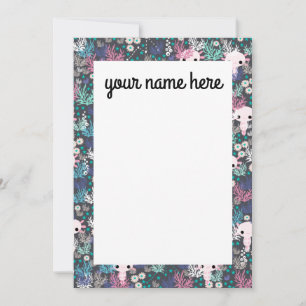 Personalized Axolotl Notecards