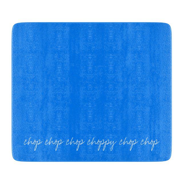 Personalized Azure Blue Cutting Board (Front)