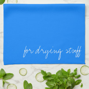 Personalized Azure Blue Kitchen Towel
