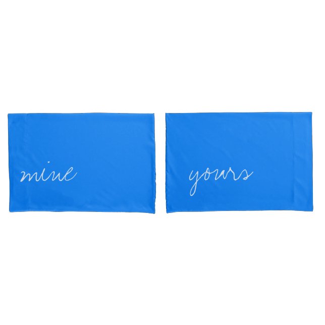 Personalized Azure Blue Pillow Case (Front-Set)
