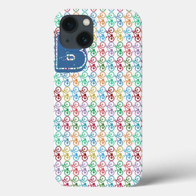 personalized B bike color pattern Case-Mate iPhone Case (Back)