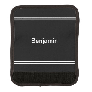 Personalized B&W Luggage Handle Wrap